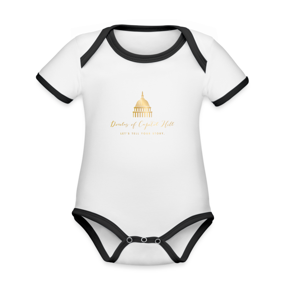 Doulas of Capitol Hill - Short Sleeve Baby Bodysuit - white/black