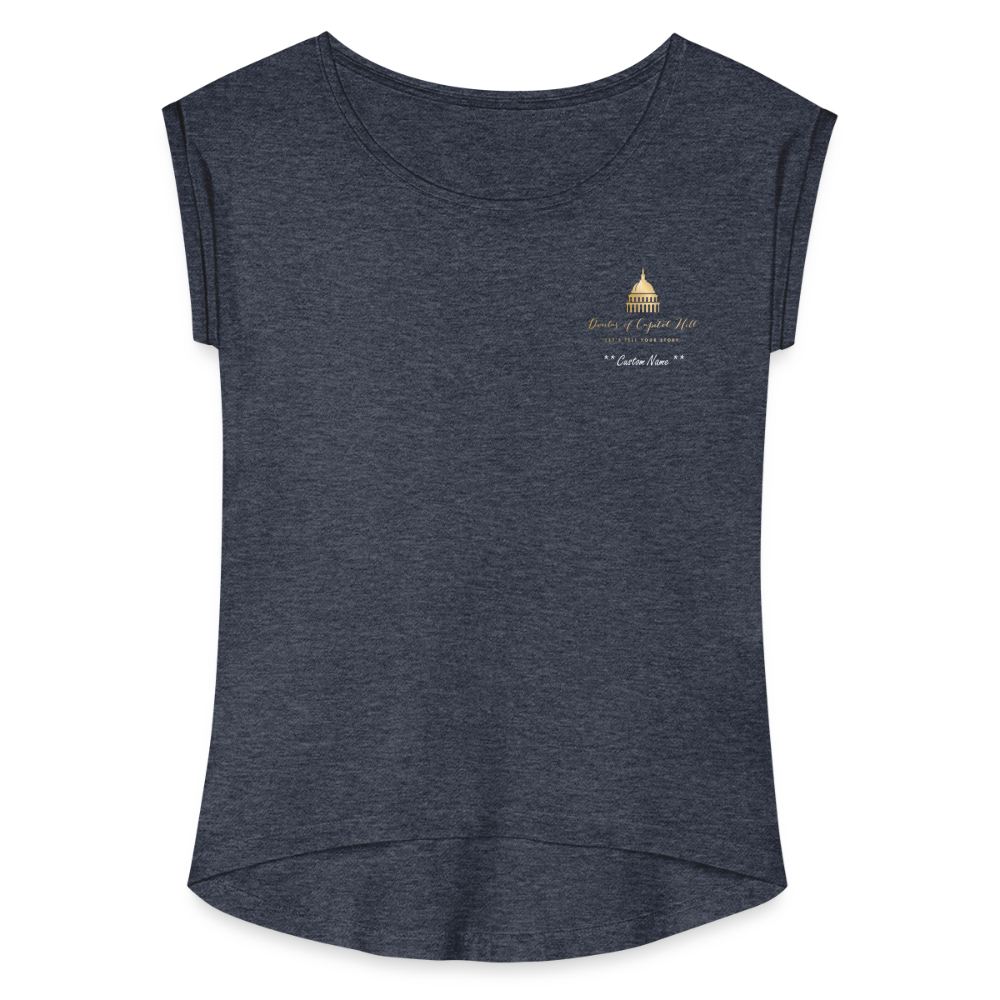 Doulas of Capital Hill Women's Roll Cuff T-Shirt - navy heather