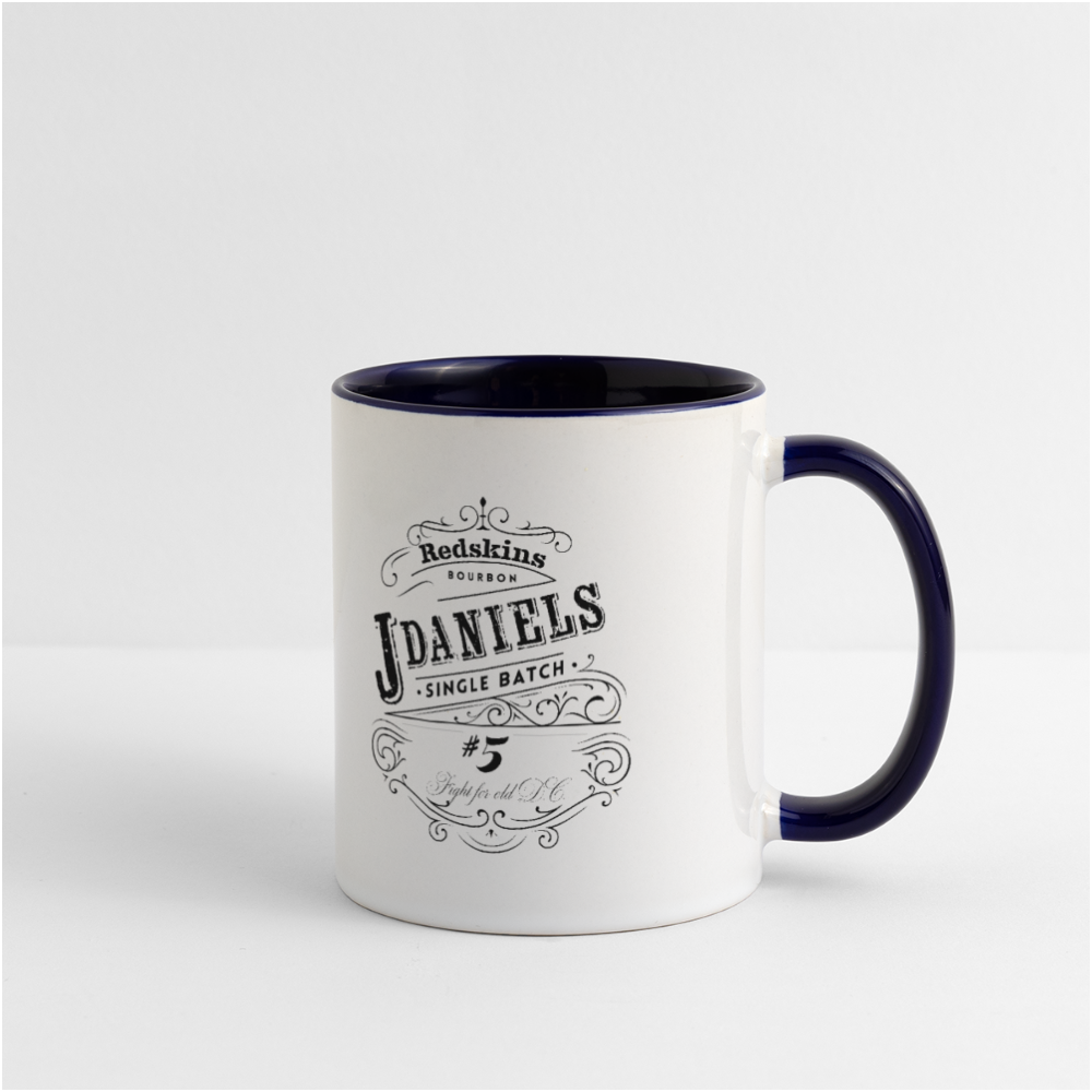 Redskins JD Bourbon Mug - Color Handle - white/cobalt blue