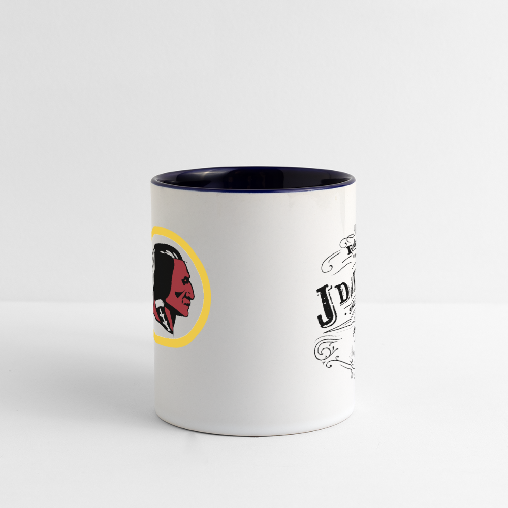 Redskins JD Bourbon Mug - Color Handle - white/cobalt blue