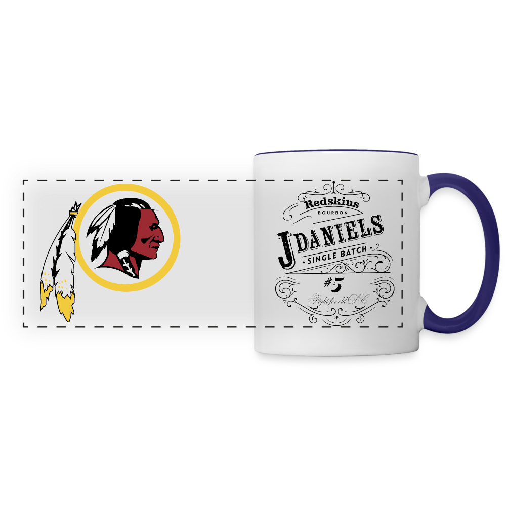 Redskins JD Bourbon Mug - Color Handle - white/cobalt blue