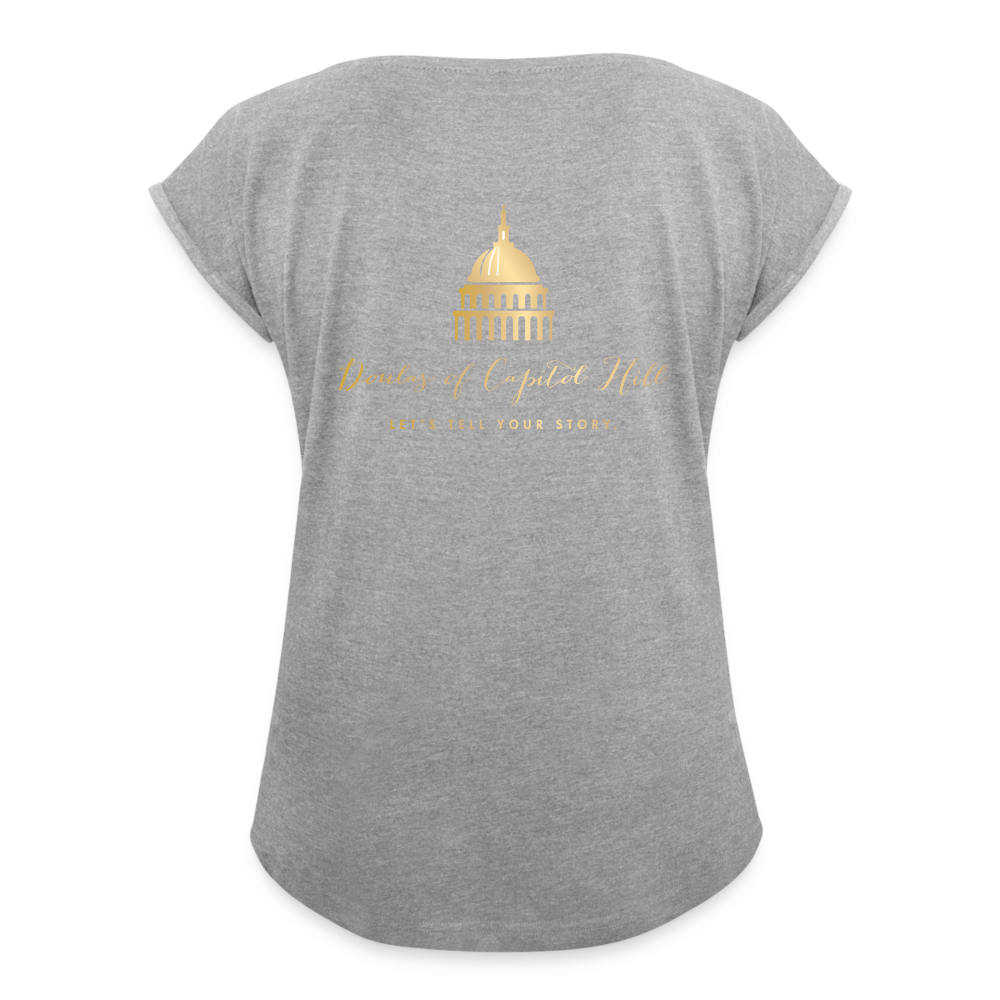 Doulas of Capital Hill Women's Roll Cuff T-Shirt - heather gray
