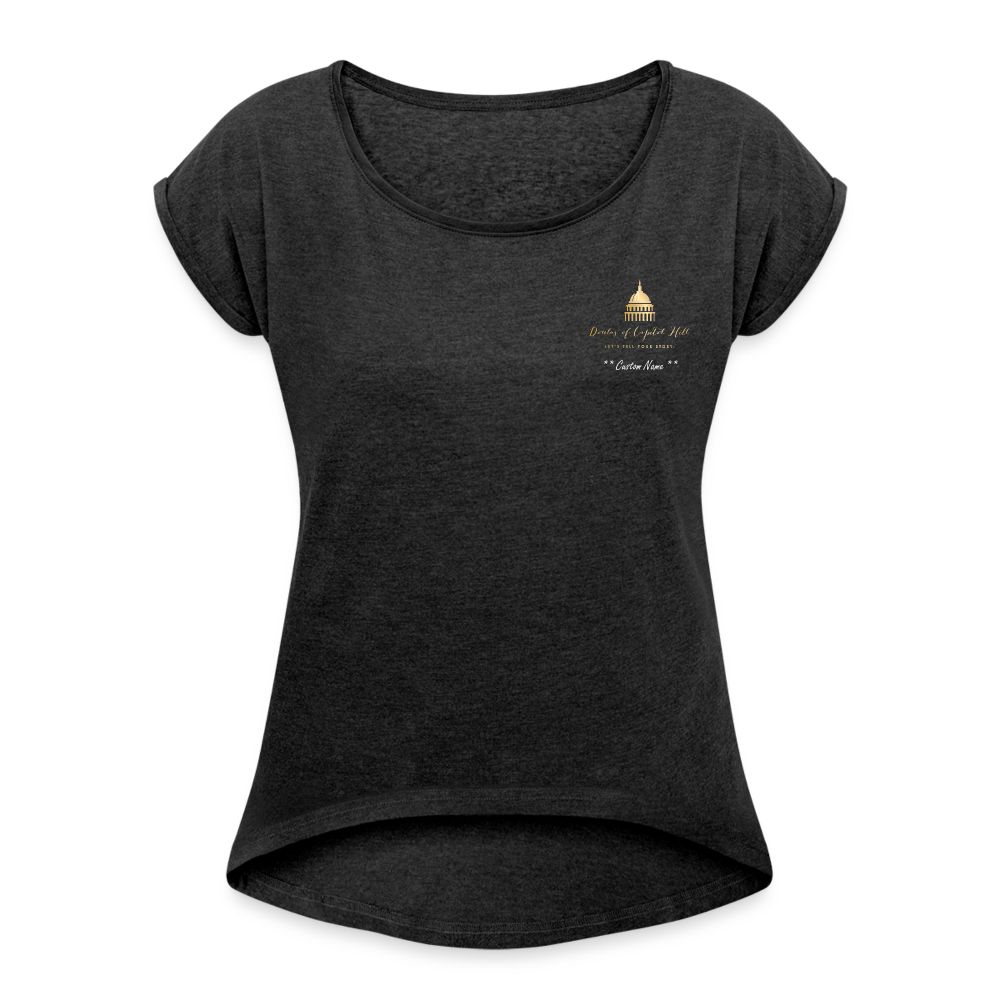 Doulas of Capital Hill Women's Roll Cuff T-Shirt - heather black