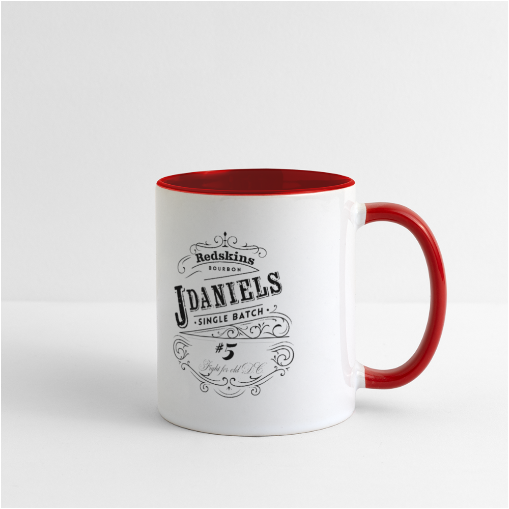 Redskins JD Bourbon Mug - Color Handle - white/red