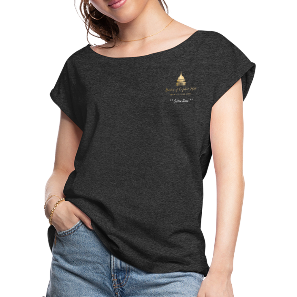 Doulas of Capital Hill Women's Roll Cuff T-Shirt - heather black