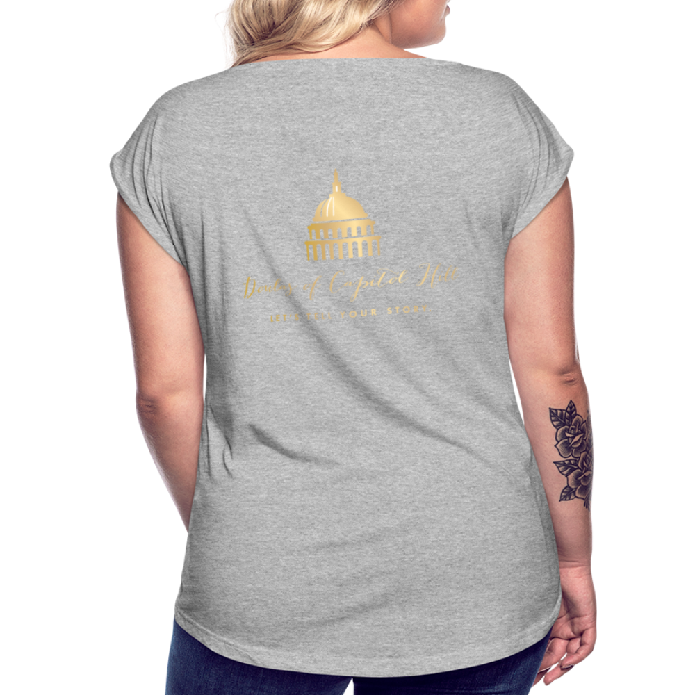 Doulas of Capital Hill Women's Roll Cuff T-Shirt - heather gray