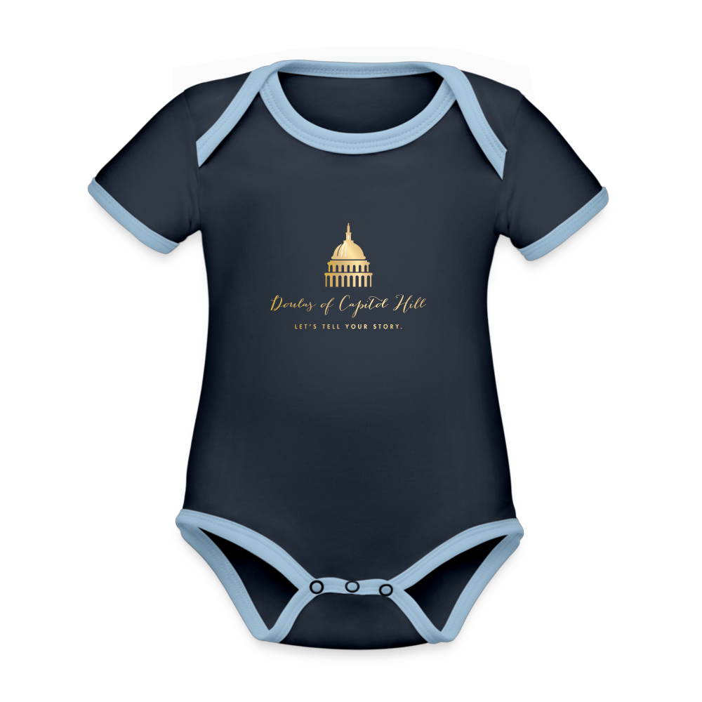 Doulas of Capitol Hill - Short Sleeve Baby Bodysuit - navy/sky